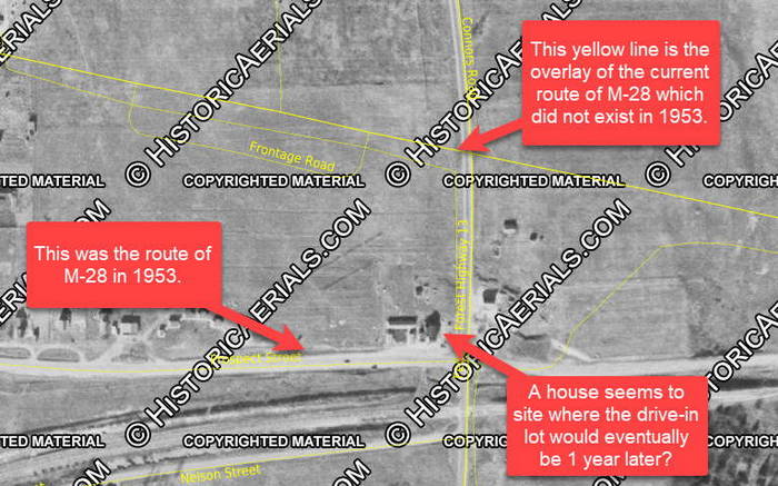 Superior Drive-In Theatre - 1954 Aerial (newer photo)